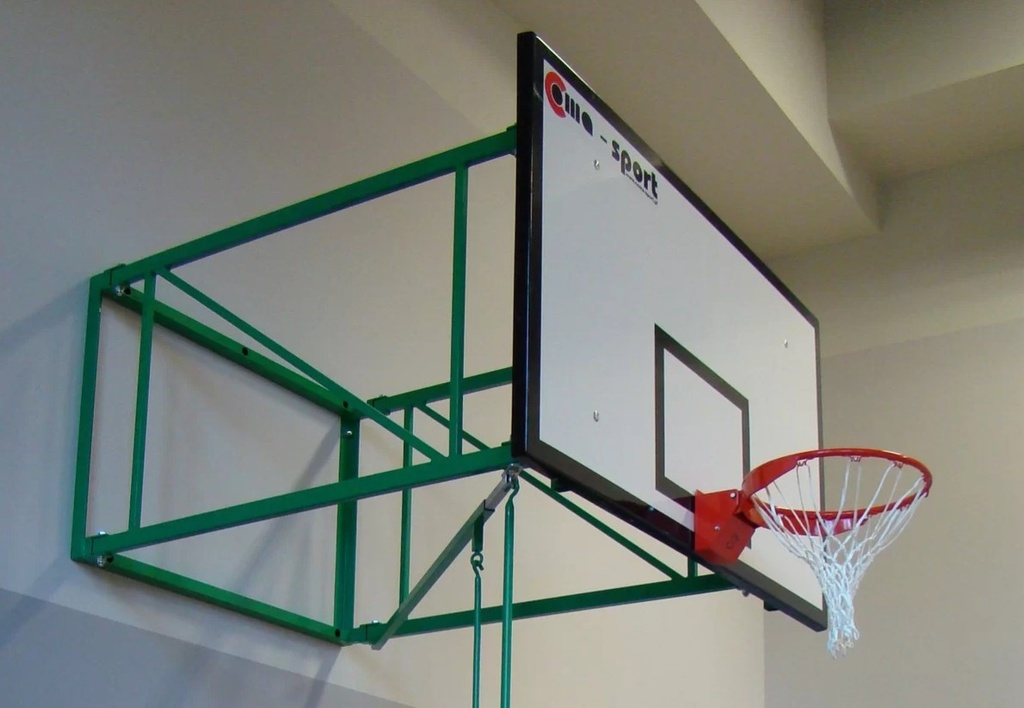 Nástěnná skládací konstrukce na basketbal 1,3 - 1,65m
