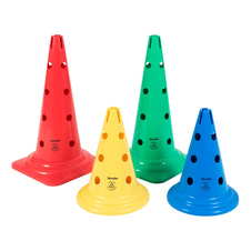 Vymezovací kužel pevný  s otvory, barva zelená - výška 30 cm_obr2
