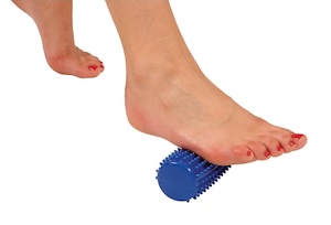Masážní váleček s bodlinkami 15 cm - modrý_obr2