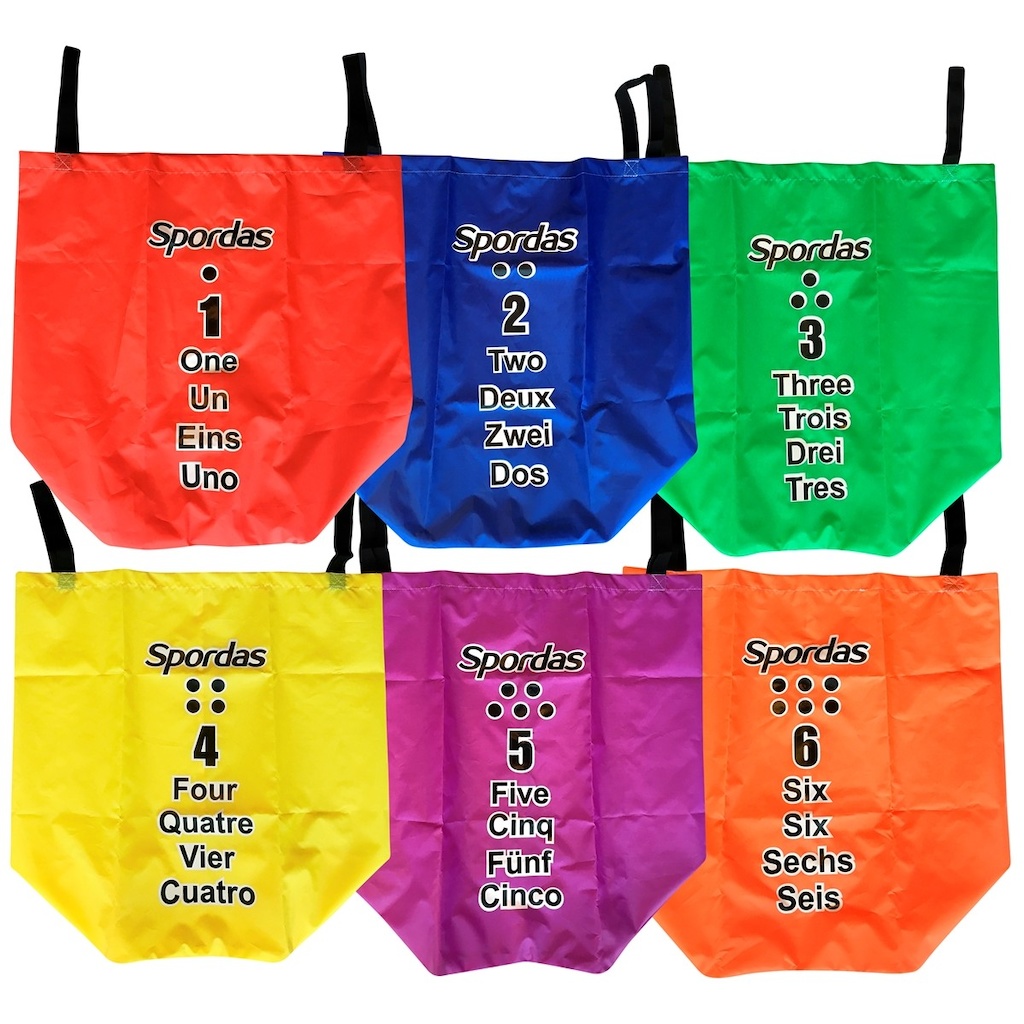 Spordas skákací pytel 76x33x33cm - sada 6ks