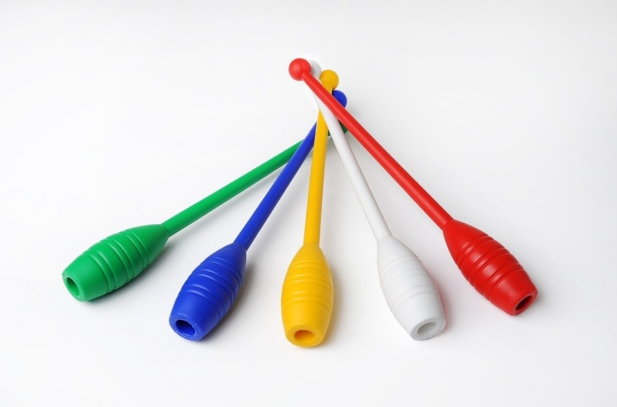Gymnastické kužele dětské - délka 34 cm, hmotnost 110 g