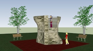 Dětské hřiště Tower 1B+40  pro štěrkovou bezpečnostní zónu_obr2