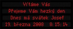 Informační panel čtyřřádkový - rozteč bodů 4,76mm_obr2
